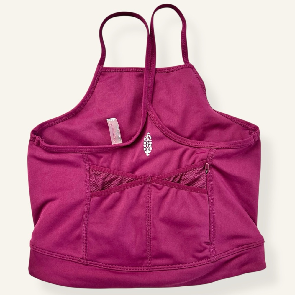 Free People Movement In The Saddle Cami Tank Bra | Mulberry | Size XS | NWOT - Picture 3 of 7